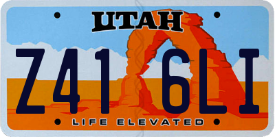 UT license plate Z416LI