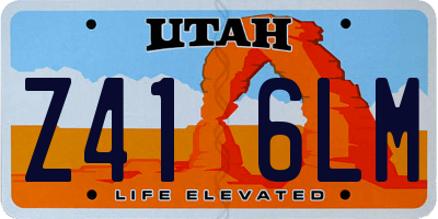 UT license plate Z416LM