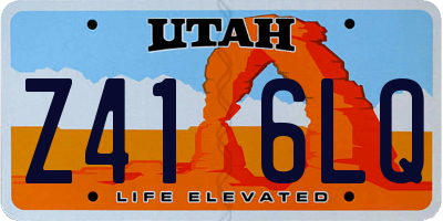 UT license plate Z416LQ