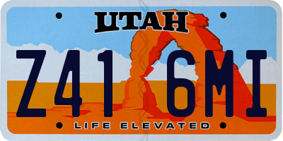 UT license plate Z416MI