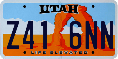 UT license plate Z416NN