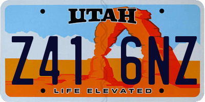 UT license plate Z416NZ