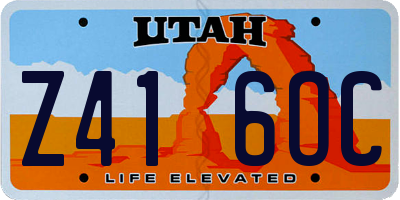 UT license plate Z416OC