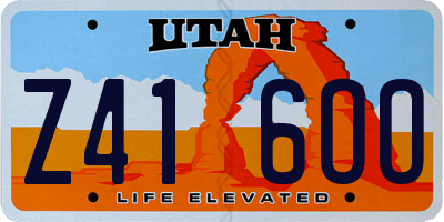 UT license plate Z416OO