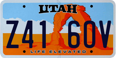 UT license plate Z416OV