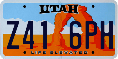 UT license plate Z416PH