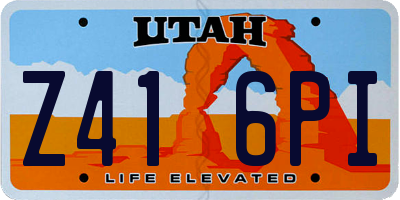 UT license plate Z416PI