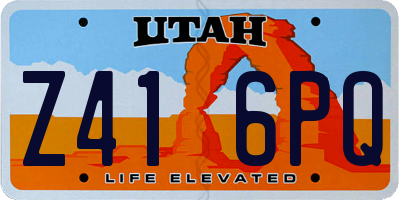UT license plate Z416PQ