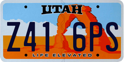 UT license plate Z416PS