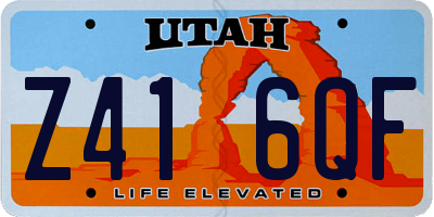 UT license plate Z416QF