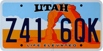 UT license plate Z416QK