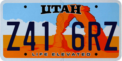 UT license plate Z416RZ