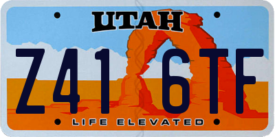 UT license plate Z416TF