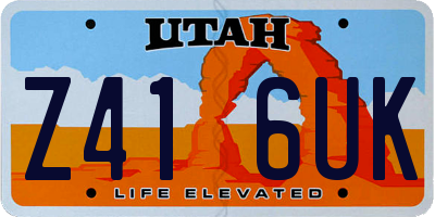 UT license plate Z416UK