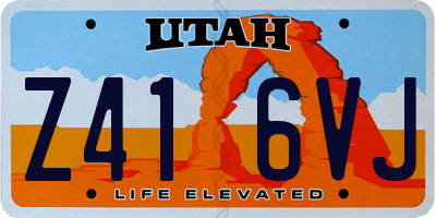 UT license plate Z416VJ