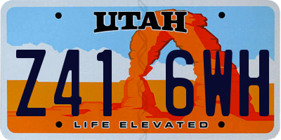 UT license plate Z416WH