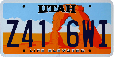 UT license plate Z416WI
