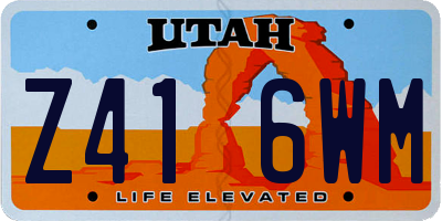 UT license plate Z416WM