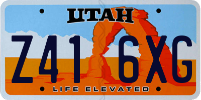 UT license plate Z416XG