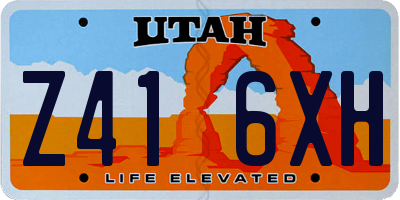 UT license plate Z416XH