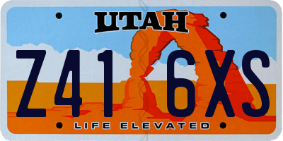 UT license plate Z416XS