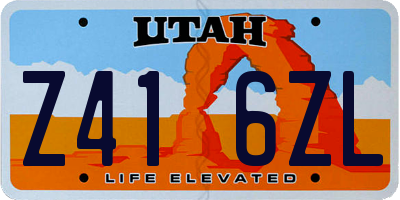 UT license plate Z416ZL