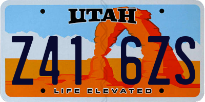 UT license plate Z416ZS