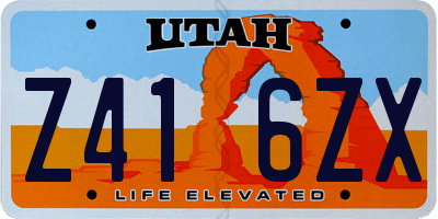 UT license plate Z416ZX