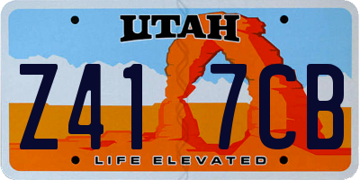 UT license plate Z417CB