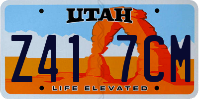 UT license plate Z417CM