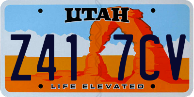 UT license plate Z417CV