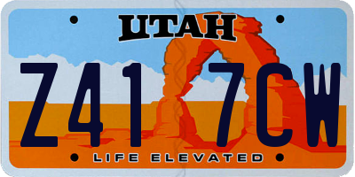 UT license plate Z417CW