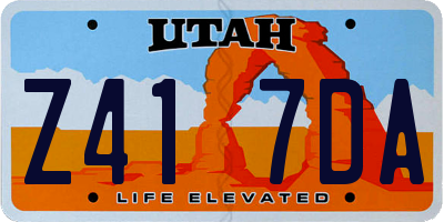 UT license plate Z417DA