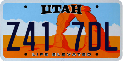 UT license plate Z417DL