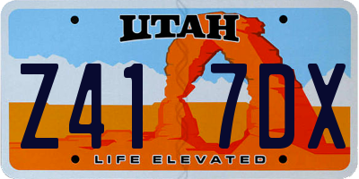 UT license plate Z417DX