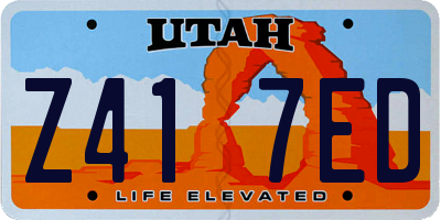 UT license plate Z417ED