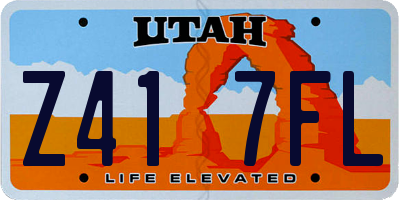 UT license plate Z417FL