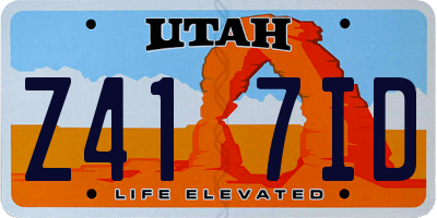 UT license plate Z417ID