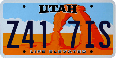 UT license plate Z417IS