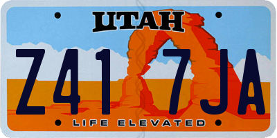 UT license plate Z417JA