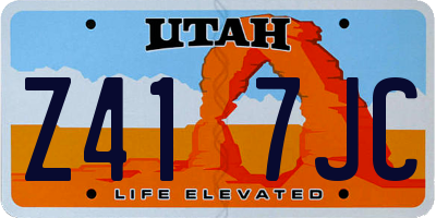 UT license plate Z417JC