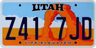 UT license plate Z417JD