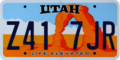 UT license plate Z417JR