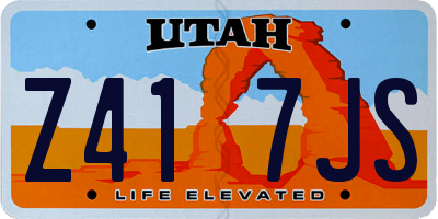 UT license plate Z417JS