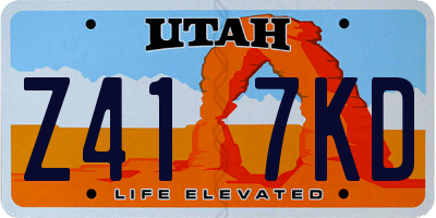 UT license plate Z417KD