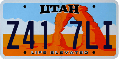 UT license plate Z417LI