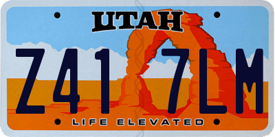 UT license plate Z417LM
