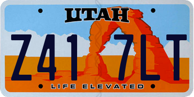 UT license plate Z417LT