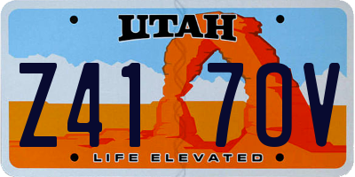 UT license plate Z417OV