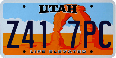 UT license plate Z417PC